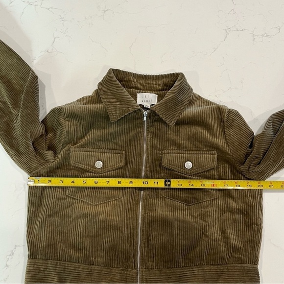 Lost + Wander Olive Corduroy Cropped Jacket Medium - Picture 11 of 12